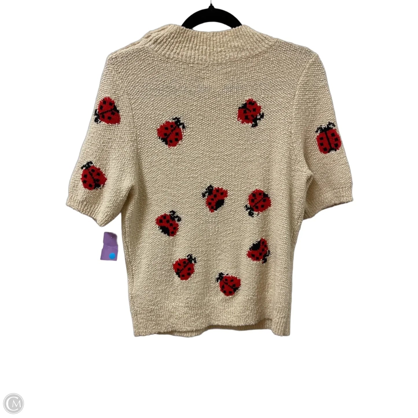 Sweater Short Sleeve By Maeve In Cream, Size: L