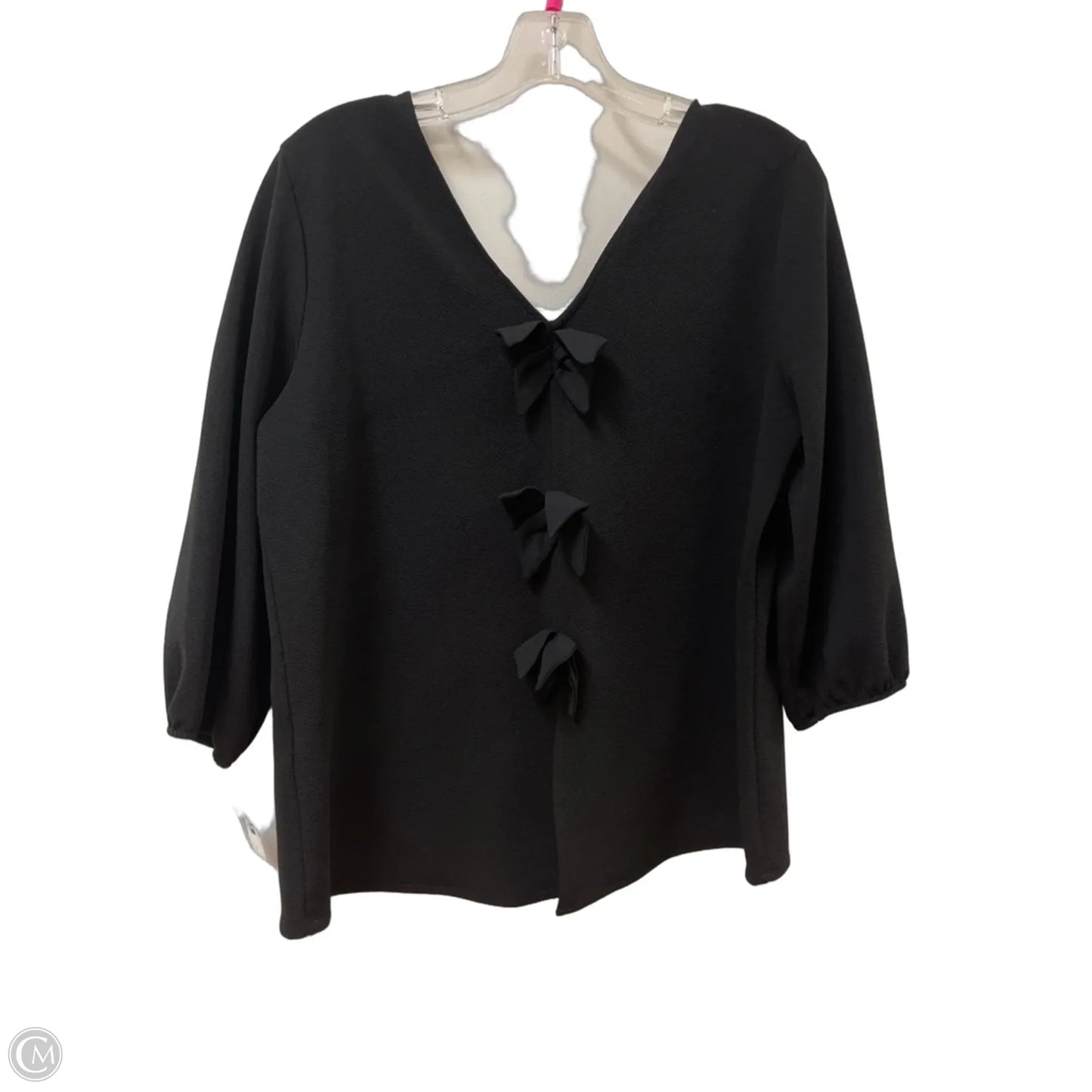 Top Long Sleeve By Chicos In Black, Size: L