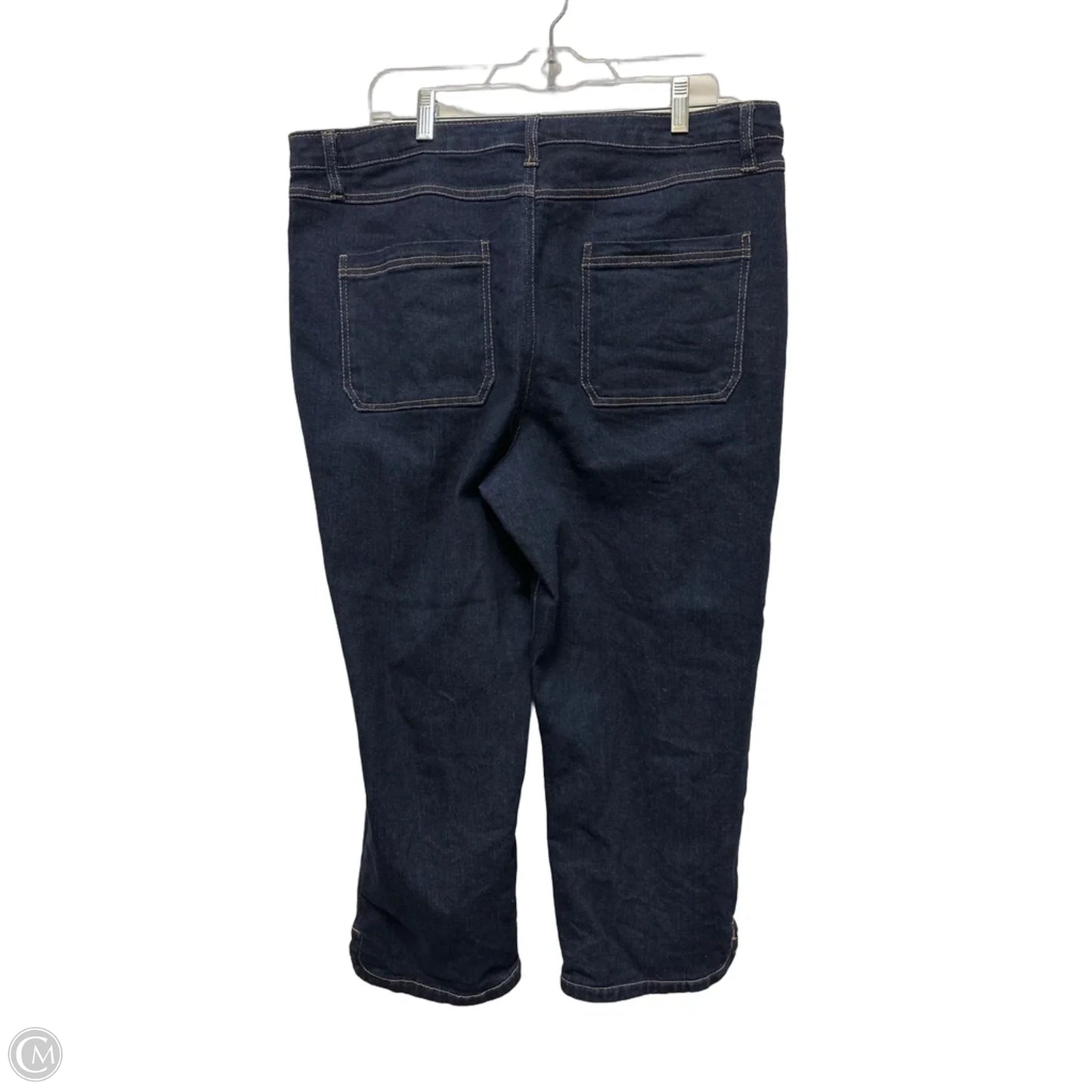 Jeans Straight By Cache In Blue Denim, Size: 14