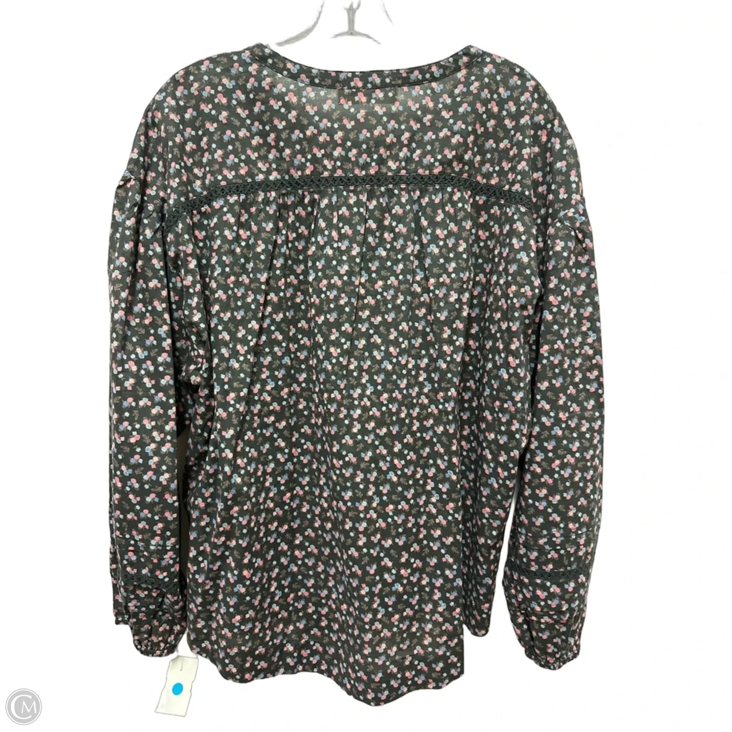 Blouse 3/4 Sleeve By Lucky Brand In Floral Print, Size: Xl