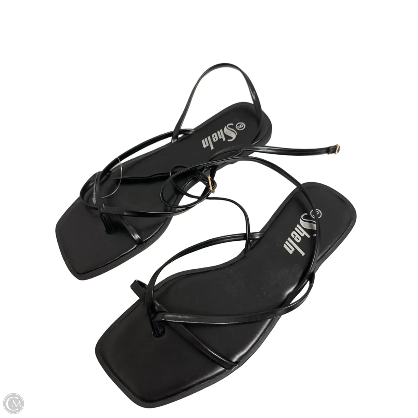 Sandals Flats By Shein In Black, Size: 9