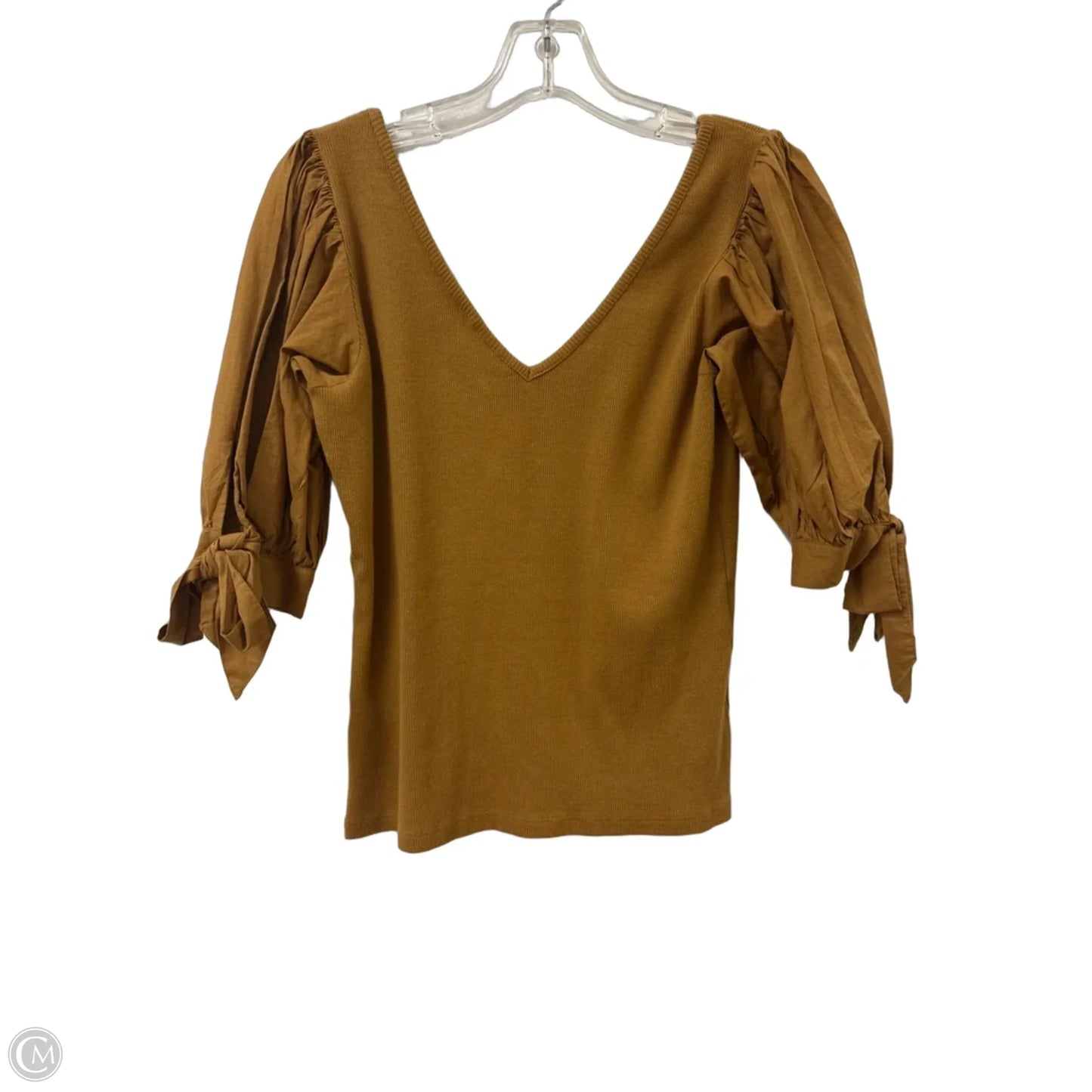 Top Short Sleeve By Maeve In Brown, Size: S