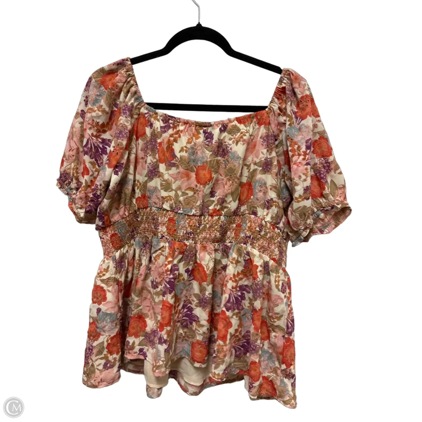 Top Short Sleeve By Torrid In Floral Print, Size: L
