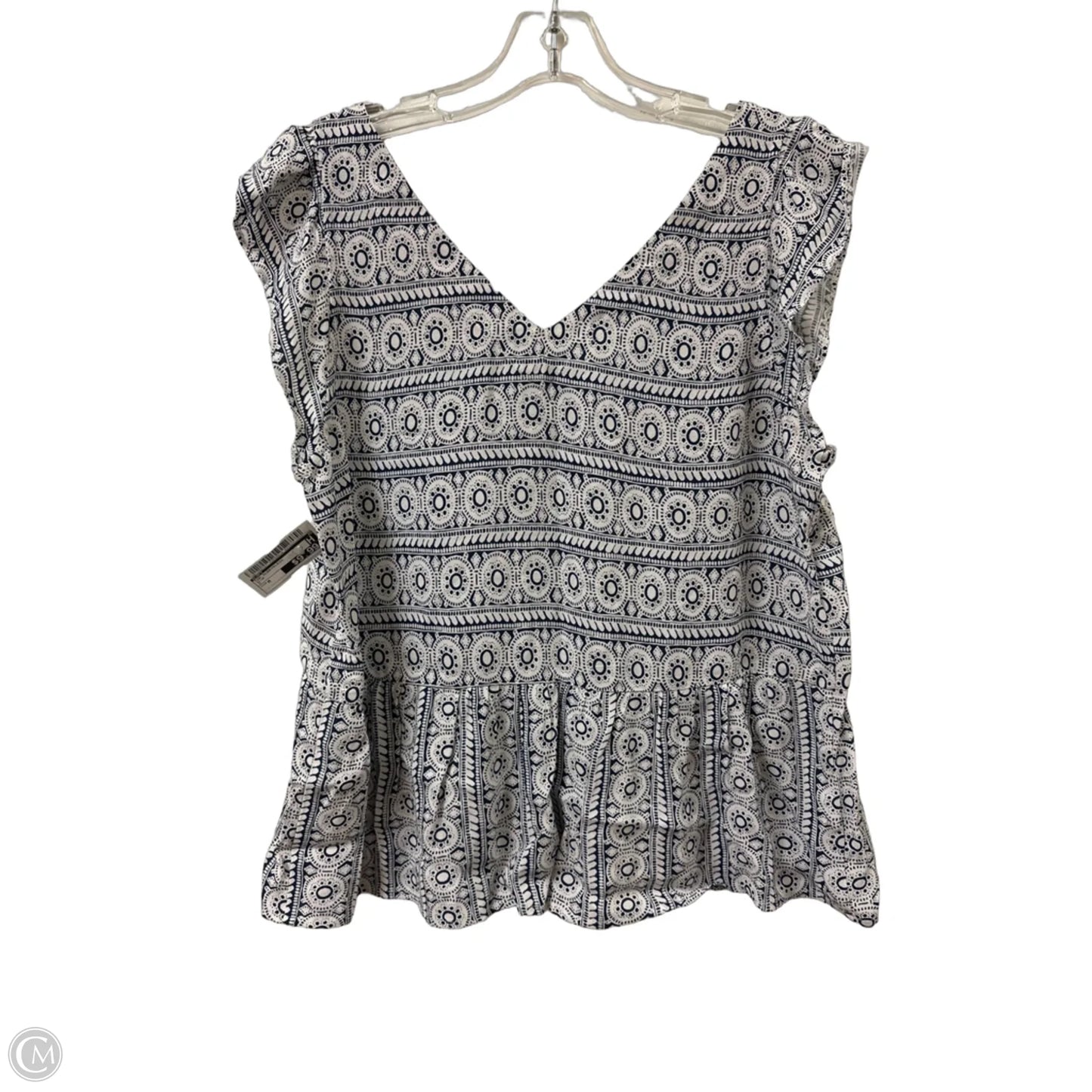 Top Sleeveless By Loft In Blue, Size: M