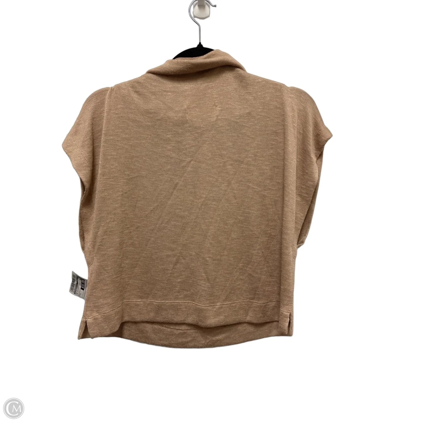 Top Short Sleeve By Anthropologie In Tan, Size: S