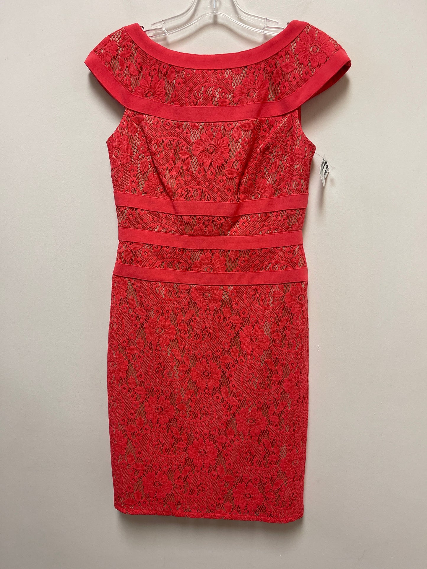 Dress Casual Midi By Adrianna Papell In Coral, Size: S