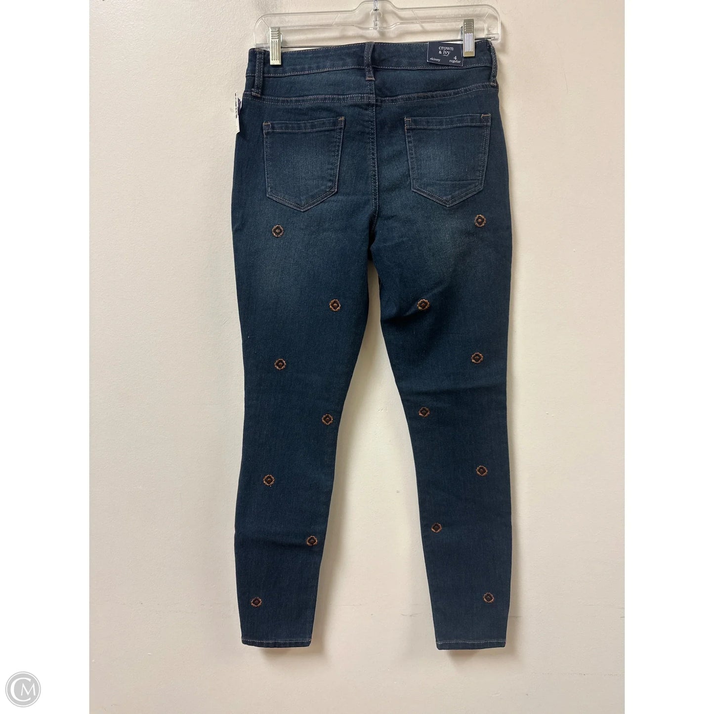 Jeans Skinny By Crown And Ivy In Blue Denim, Size: 4
