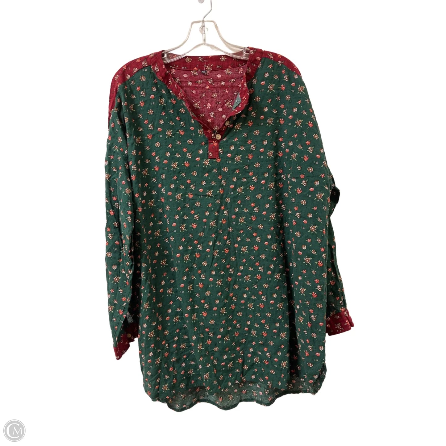 Top Long Sleeve By Clothes Mentor In Green, Size: 4x