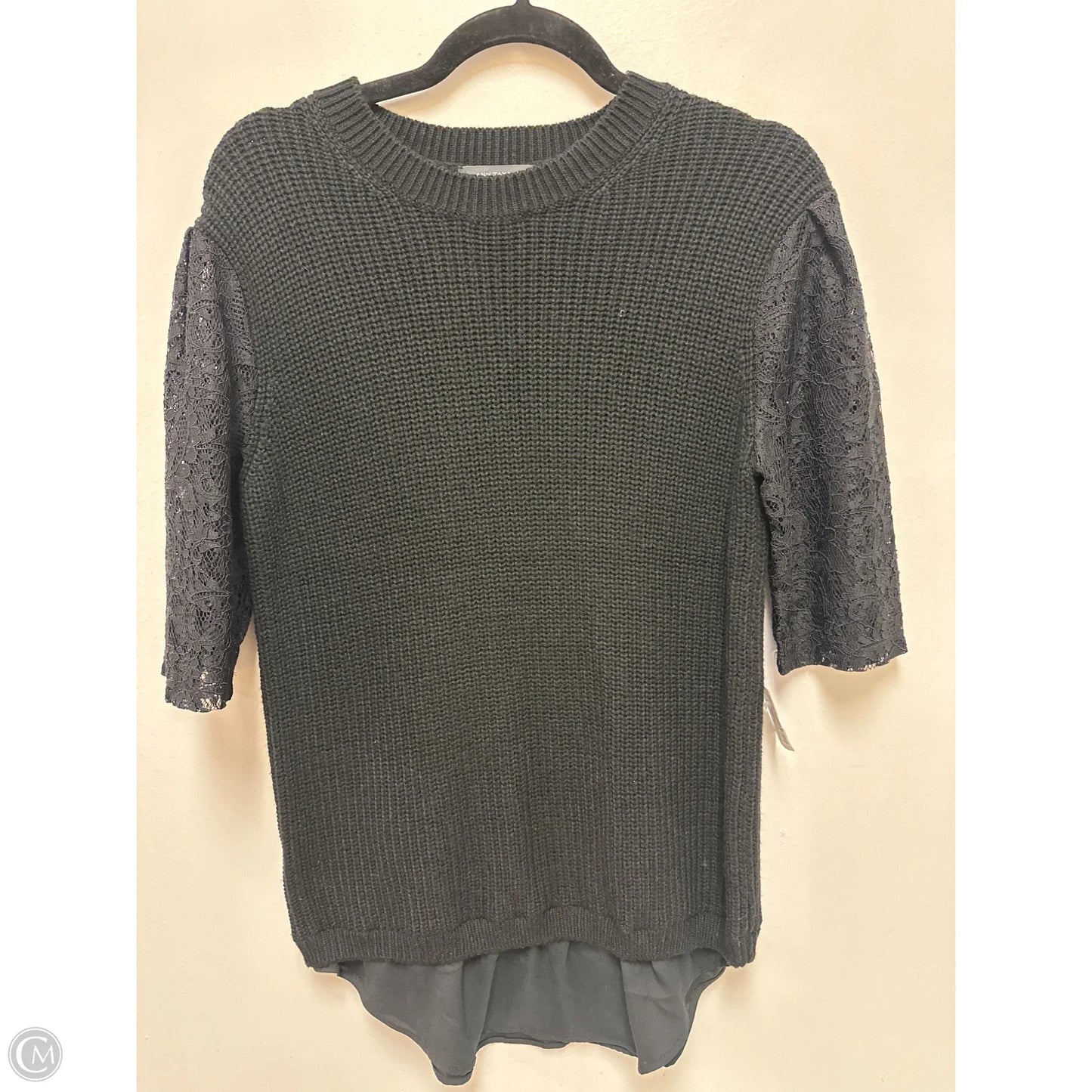 Sweater Short Sleeve By Ann Taylor In Black, Size: S