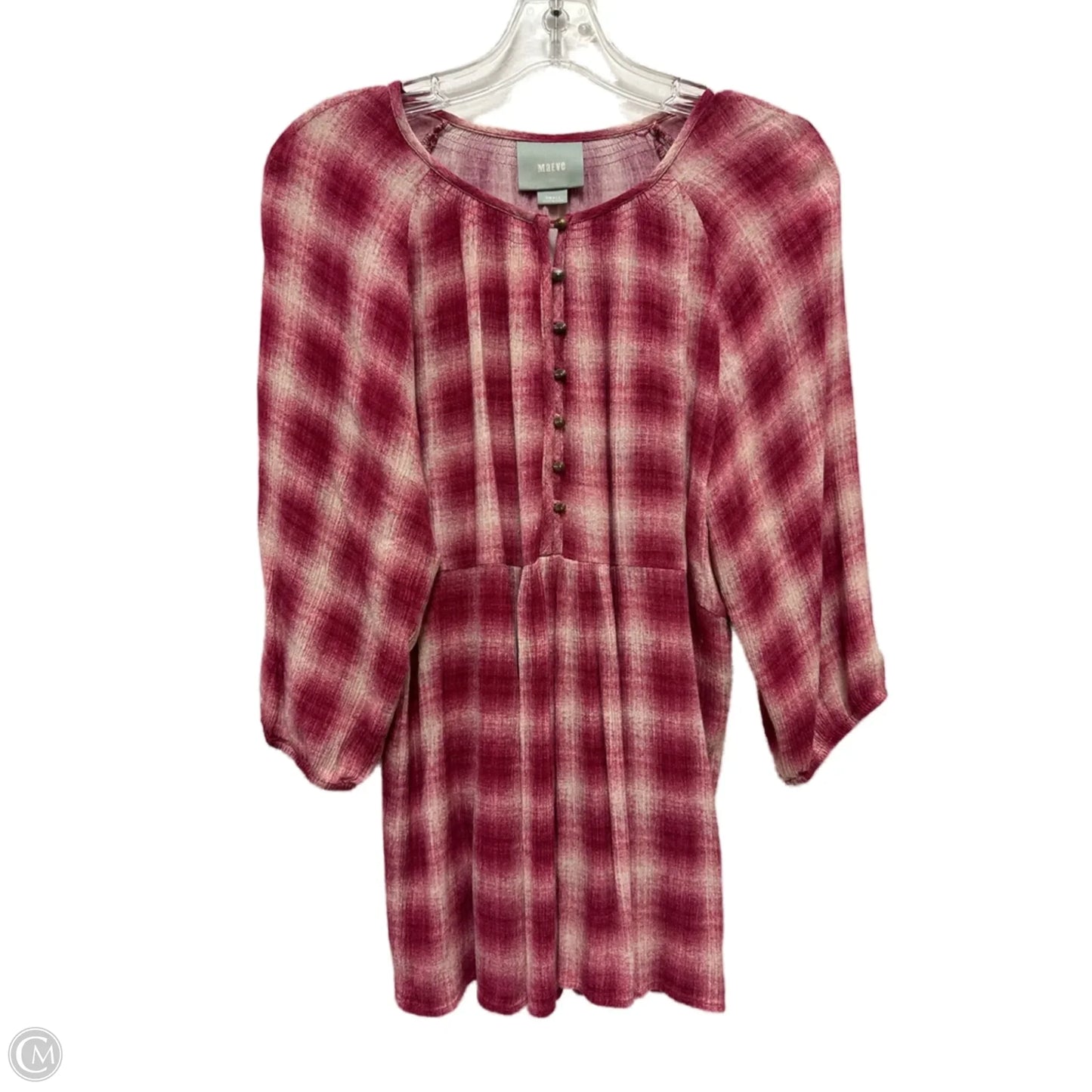 Top Long Sleeve By Maeve In Pink, Size: S