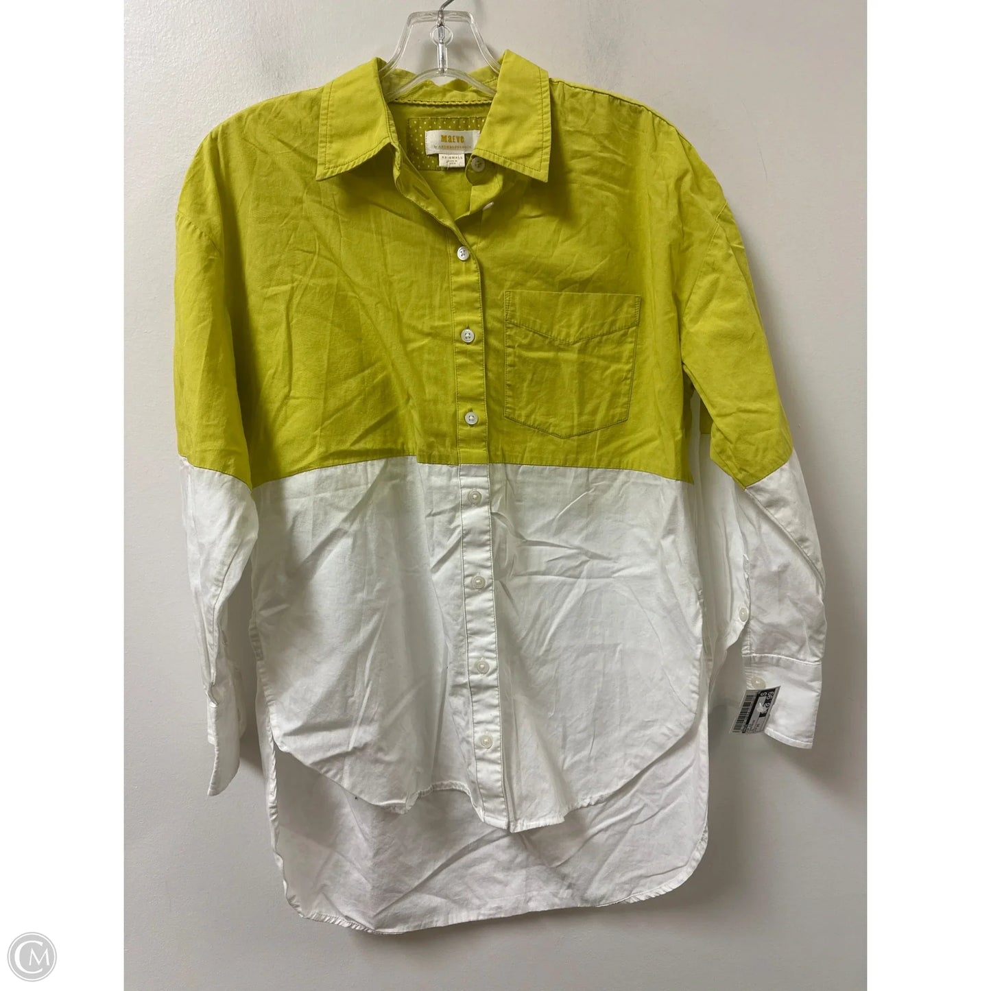 Top Long Sleeve By Maeve In Chartreuse, Size: Xs