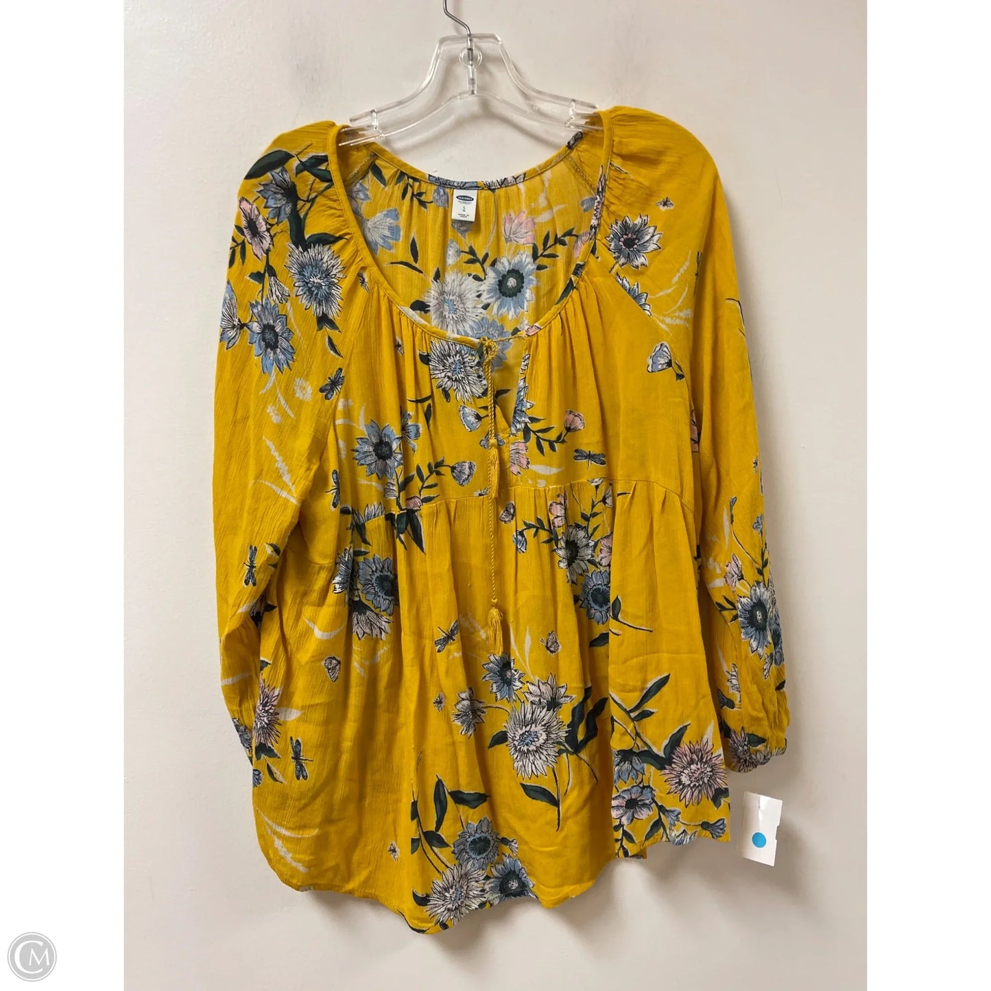 Top Long Sleeve By Old Navy In Yellow, Size: L