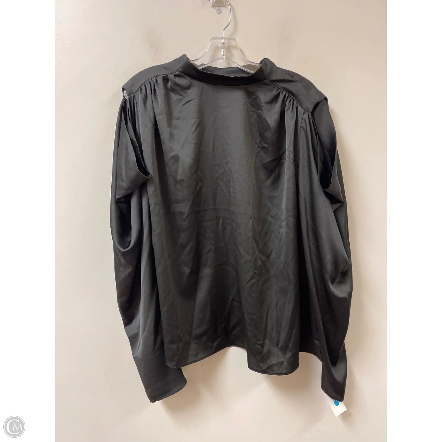 Blouse Long Sleeve By Eloquii In Black, Size: 2x