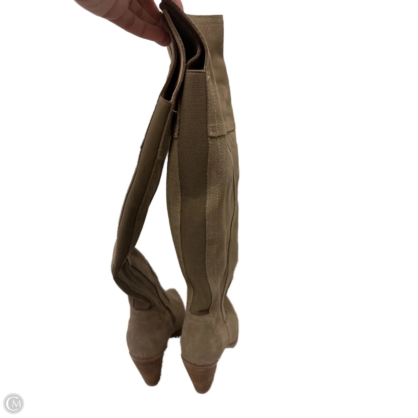 Boots Knee Heels By Blondo In Tan, Size: 8