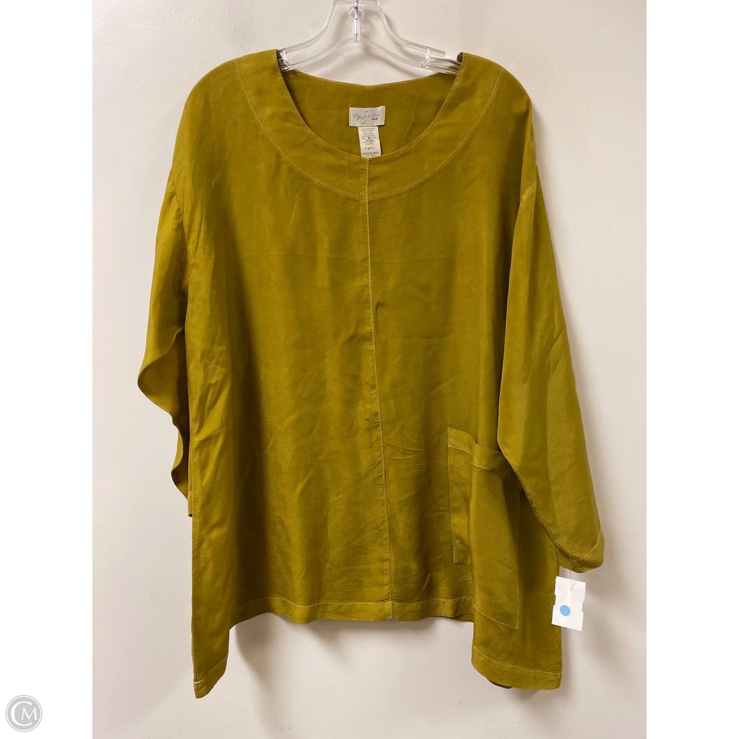Tunic Long Sleeve By Clothes Mentor In Chartreuse, Size: M