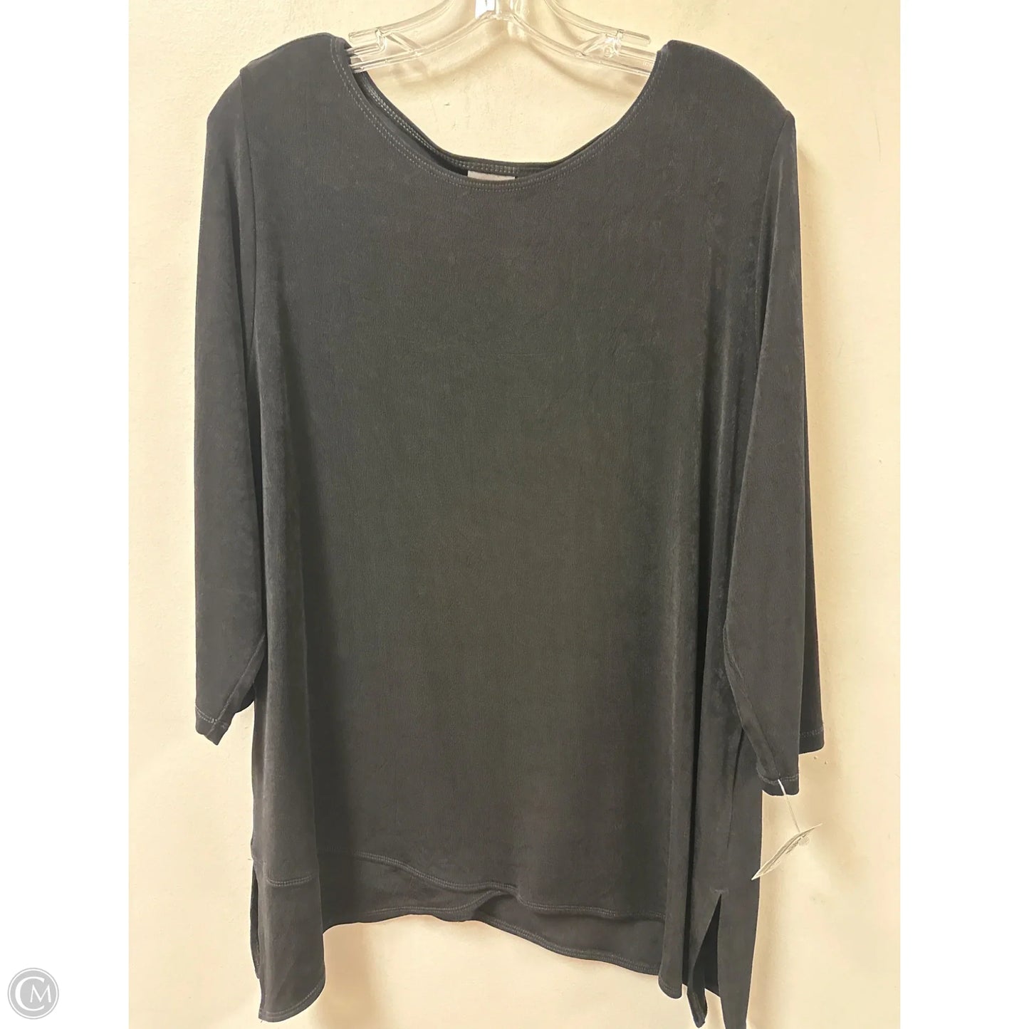 Top Long Sleeve By Chicos In Black, Size: Xl