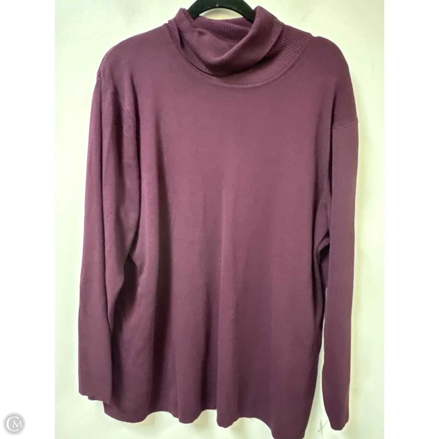 Sweater By Anne Klein In Purple, Size: Xl