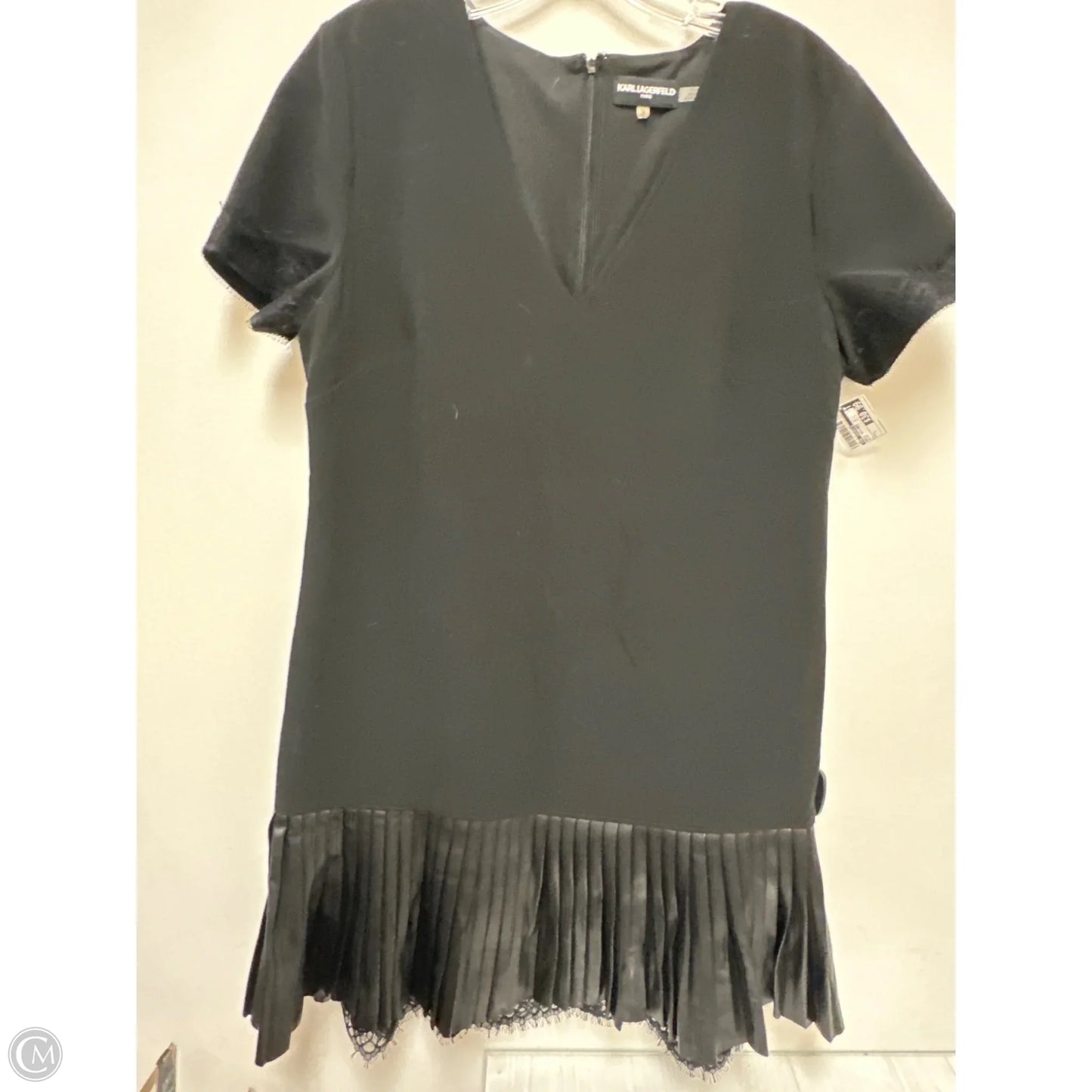 Dress Designer By Karl Lagerfeld In Black, Size: L