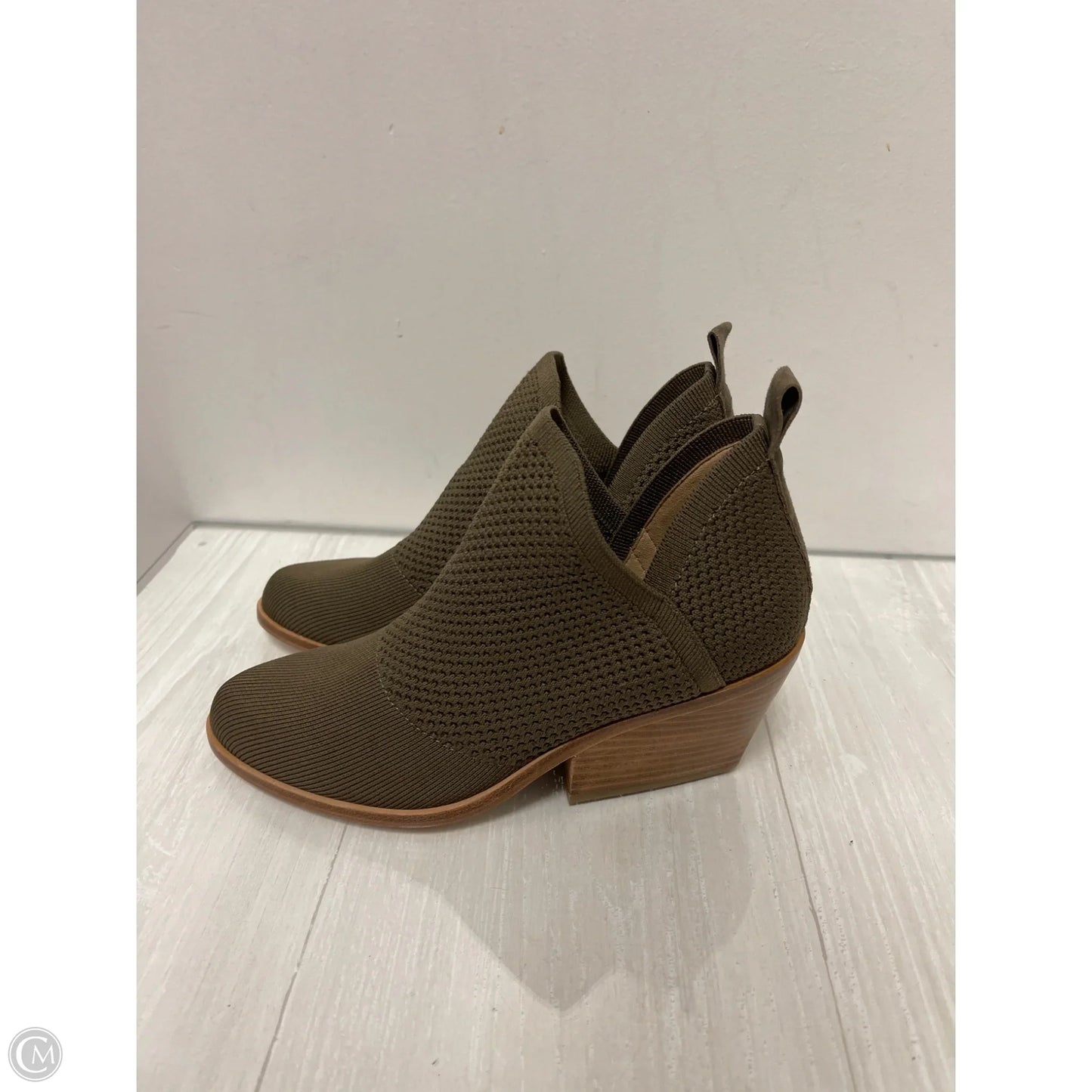 Boots Ankle Heels By Eileen Fisher In Grey, Size: 6