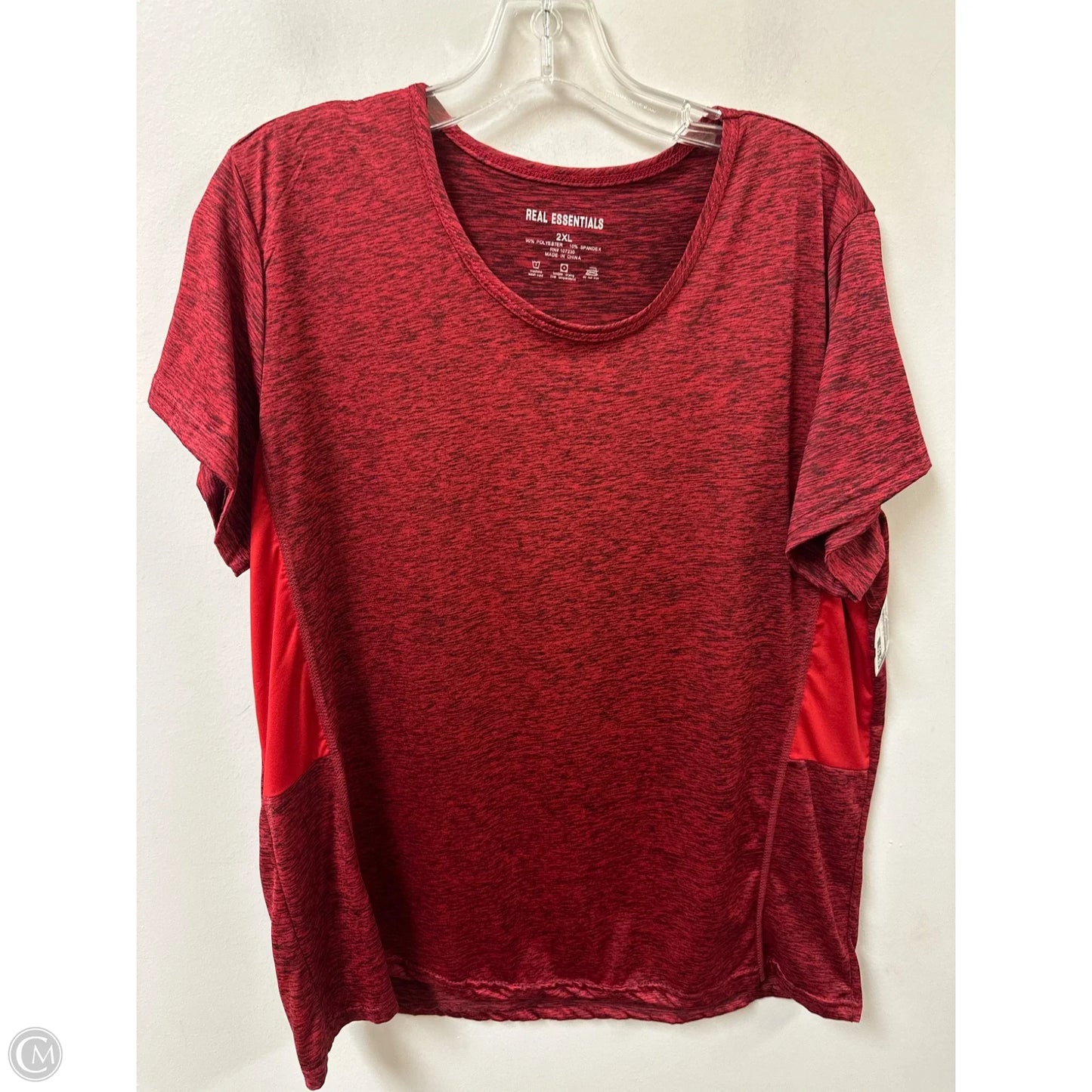 Athletic Top Short Sleeve By Clothes Mentor In Red, Size: 2x