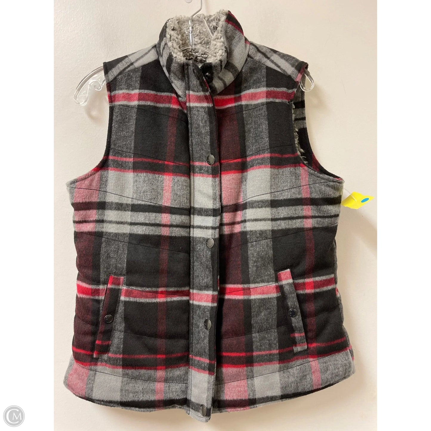 Vest Fleece By Natural Reflections In Grey & Red, Size: S