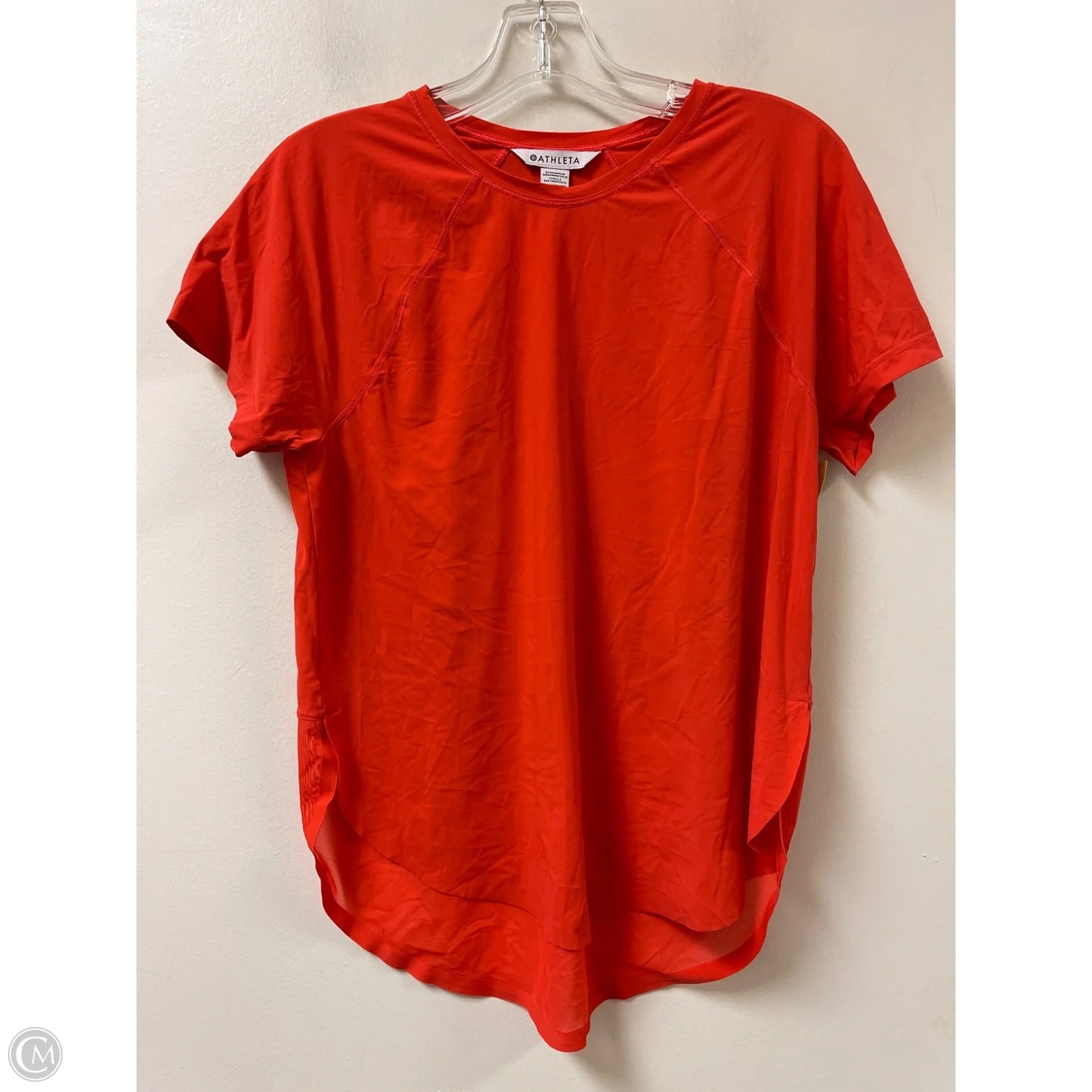Athletic Top Short Sleeve By Athleta In Orange, Size: S