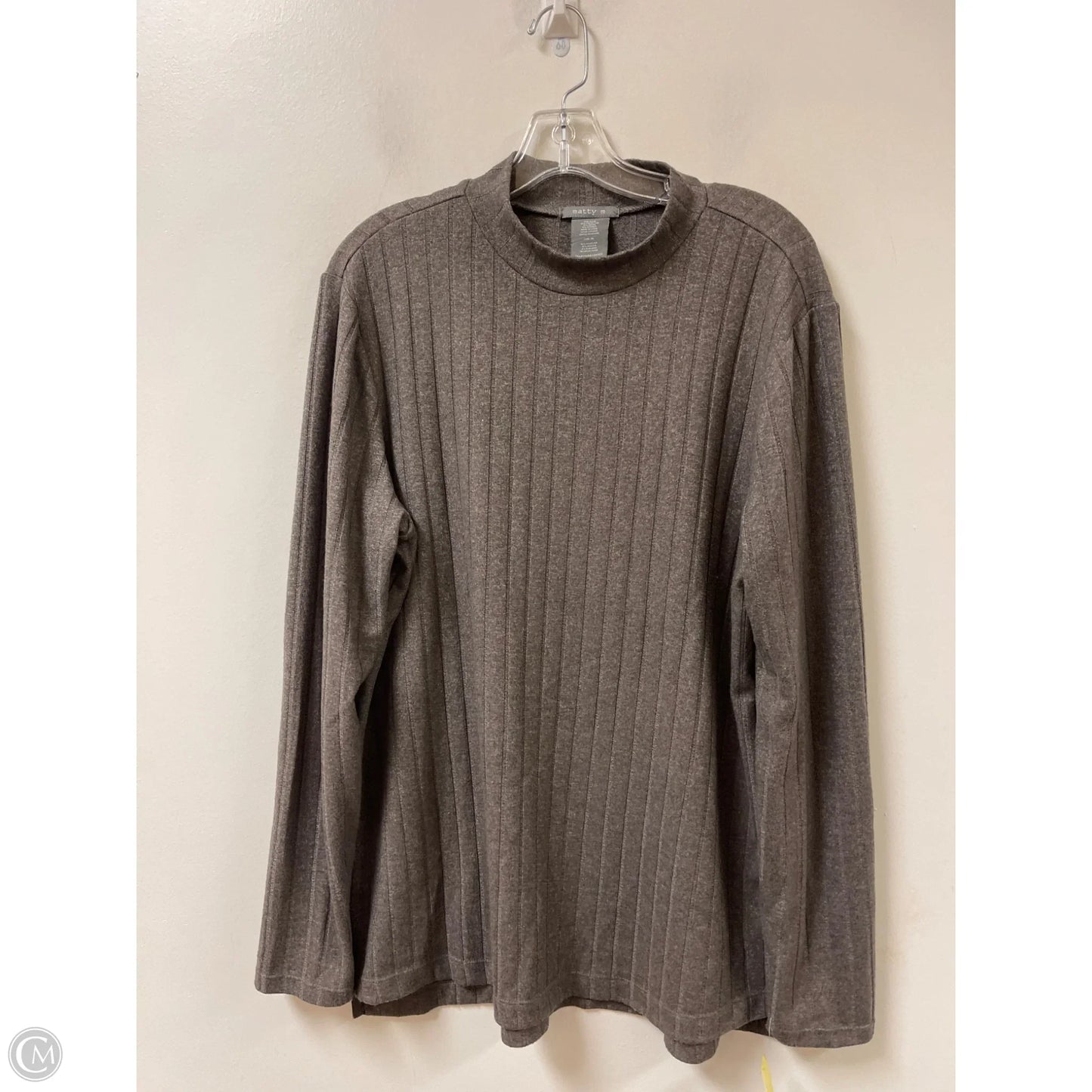 Top Long Sleeve By Matty M In Brown, Size: Xl