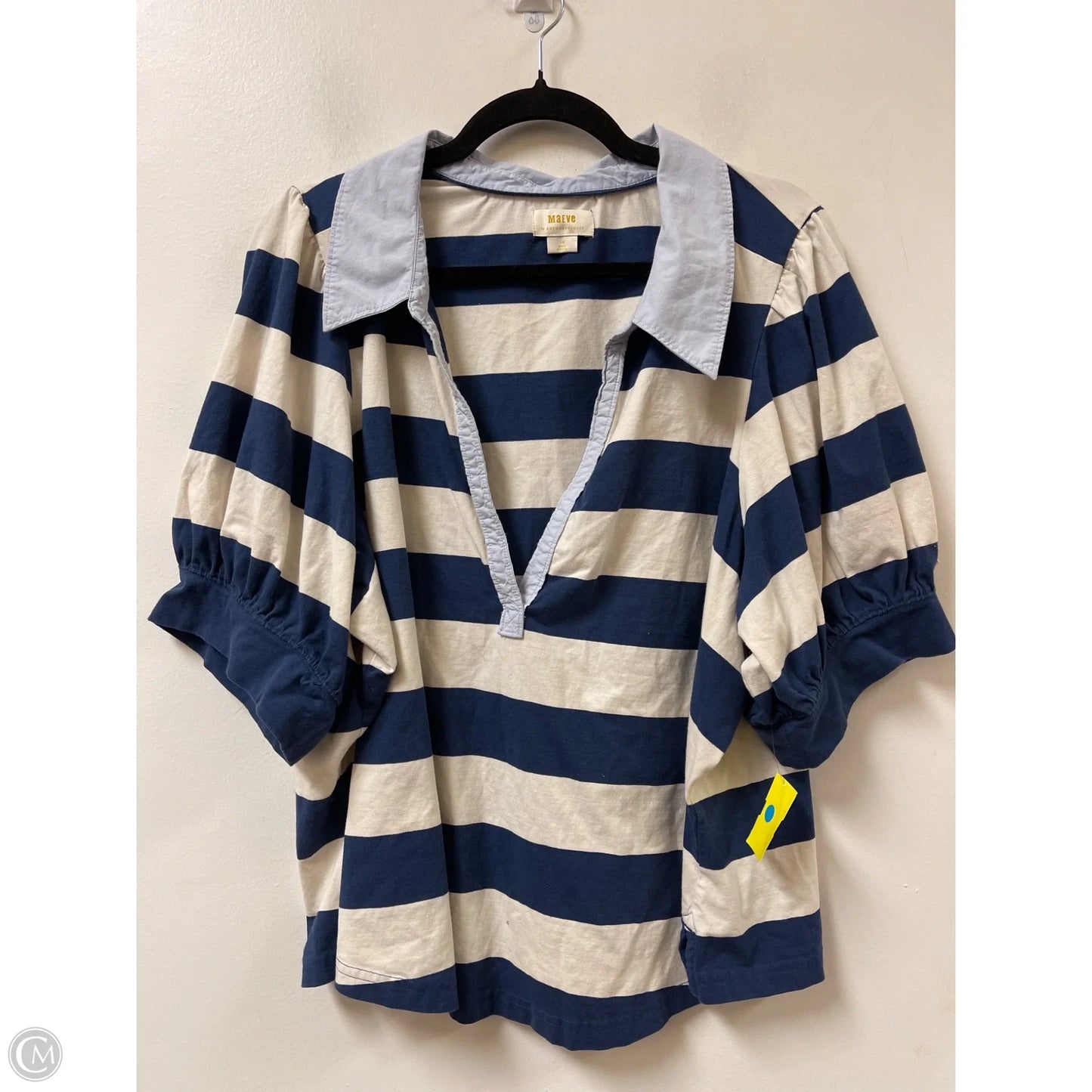 Top Short Sleeve By Maeve In Navy, Size: 3x