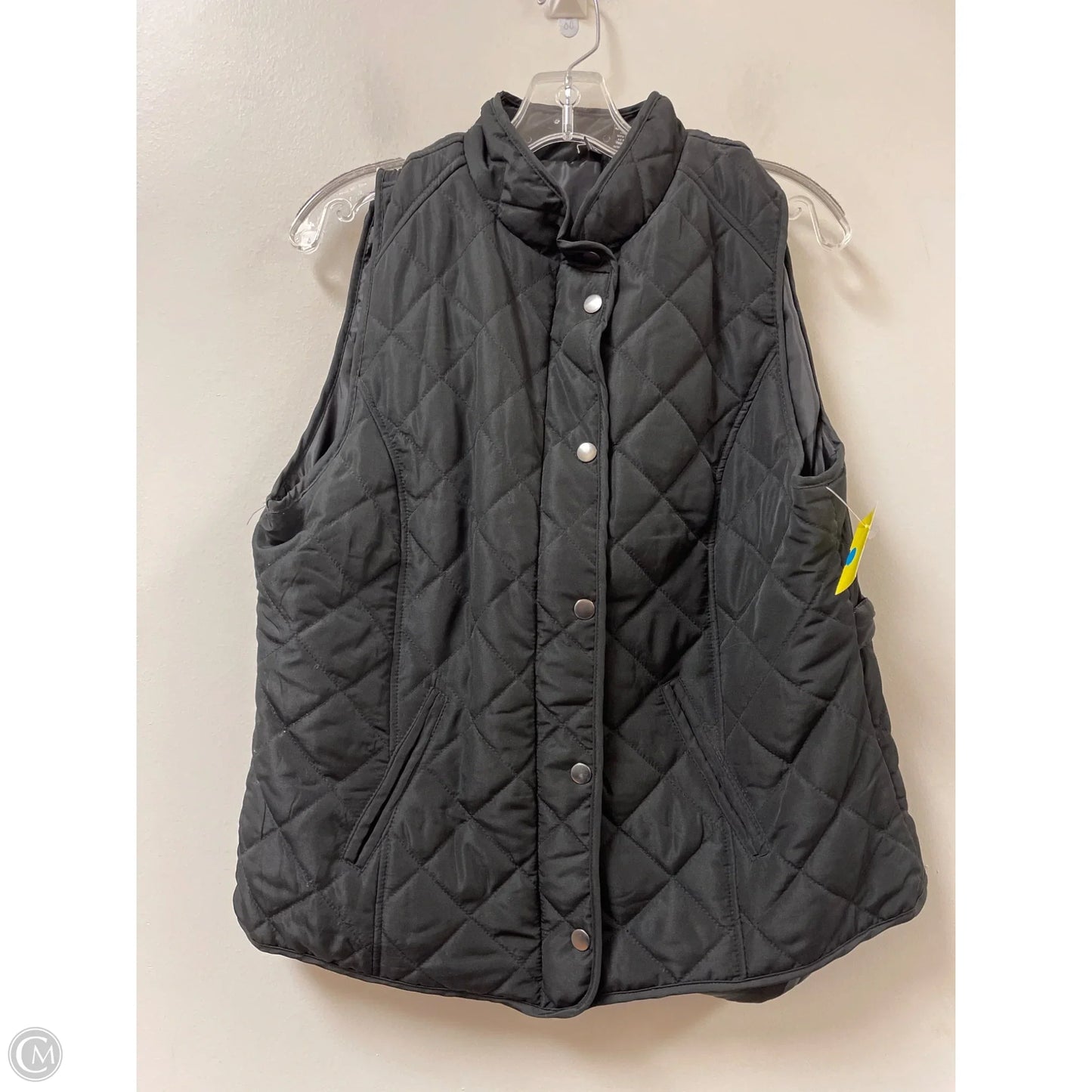 Vest Puffer & Quilted By New Directions In Black, Size: Xl
