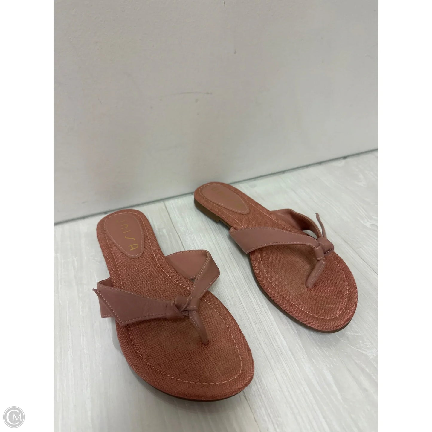 Sandals Flip Flops By Unisa In Pink, Size: 6.5