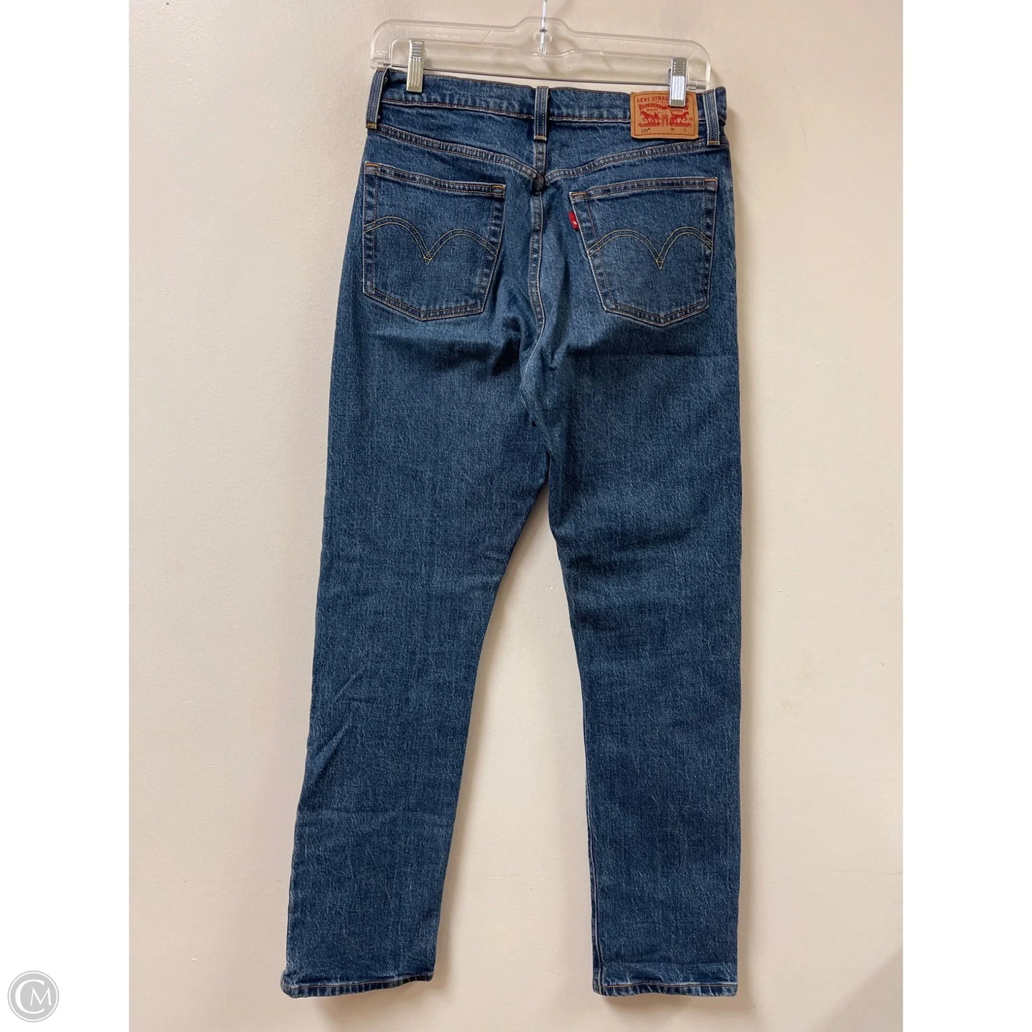 Jeans Straight By Levis In Blue Denim, Size: 6