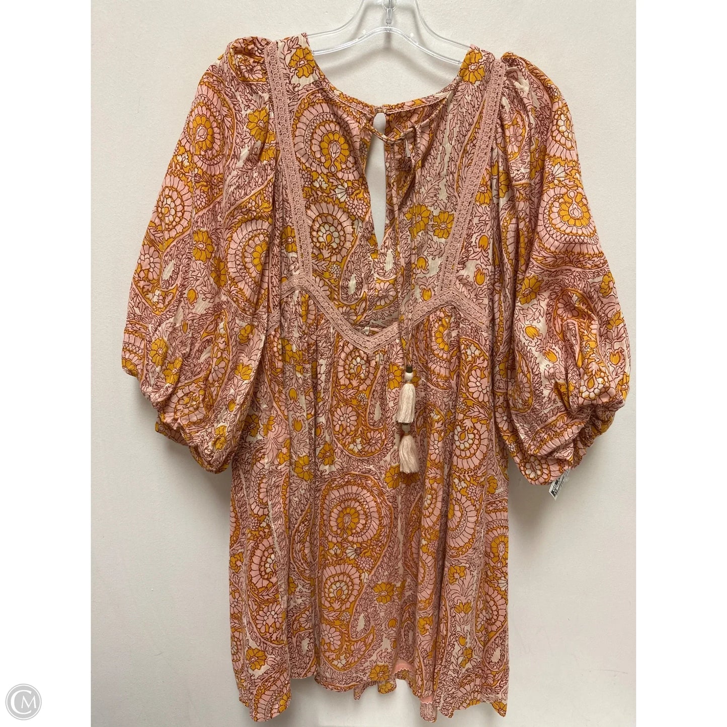 Dress Party Short By Anthropologie In Orange & Pink, Size: Xs