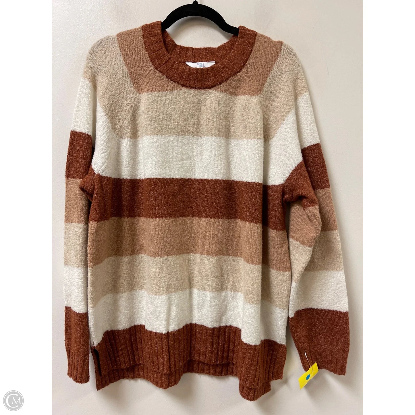Sweater By Time And Tru In Tan, Size: 2x