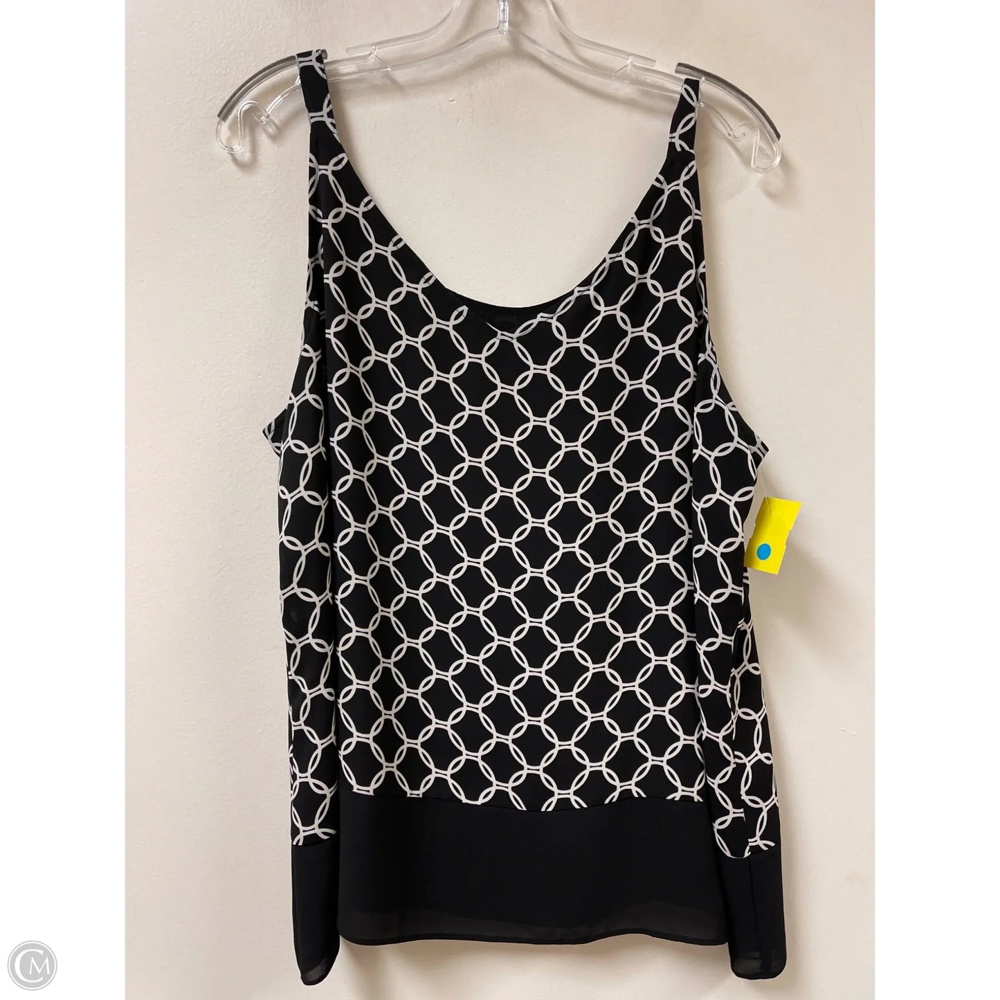 Top Sleeveless By Chicos In Black, Size: 1x