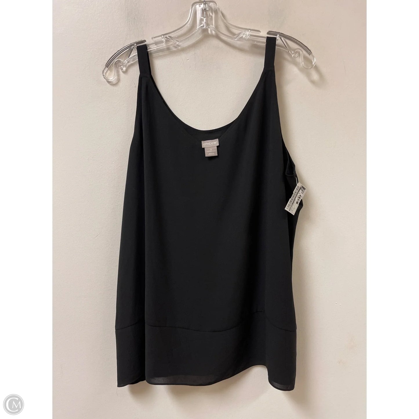 Top Sleeveless By Chicos In Black, Size: 1x