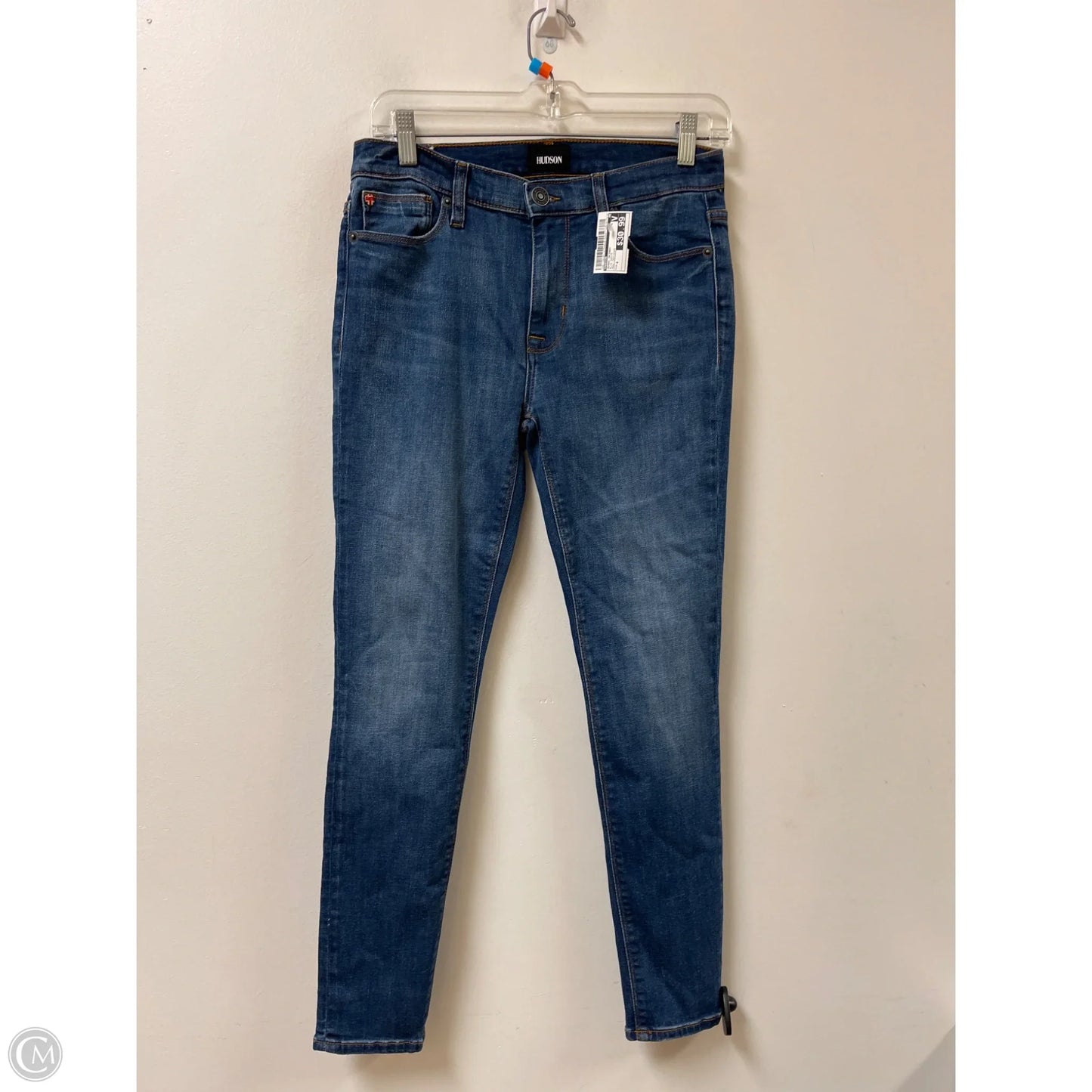 Jeans Skinny By Hudson In Blue Denim, Size: 4