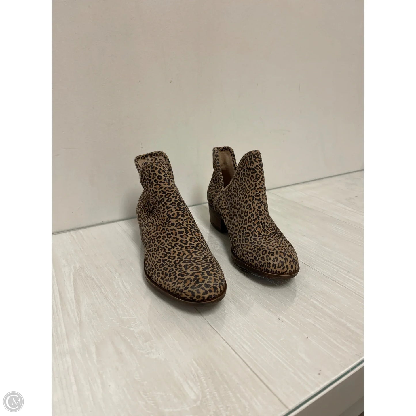 Boots Ankle Flats By Lucky Brand In Animal Print, Size: 5