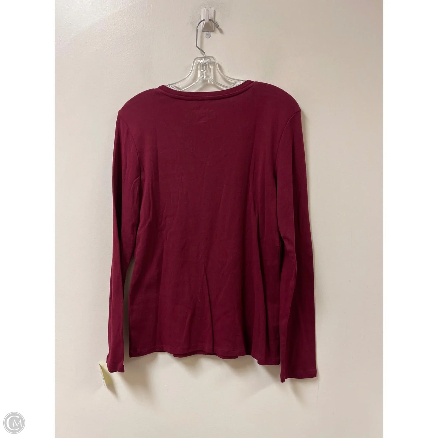 Top Long Sleeve By Liz Claiborne In Red, Size: L