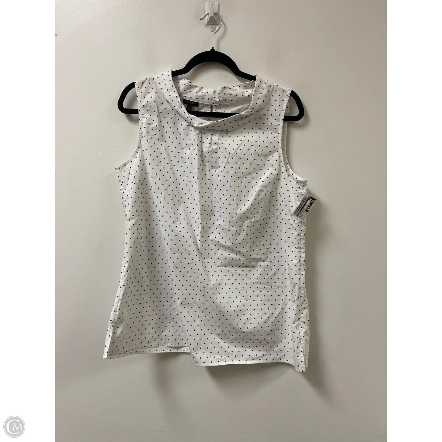 Top Sleeveless By Talbots In Polkadot Pattern, Size: L