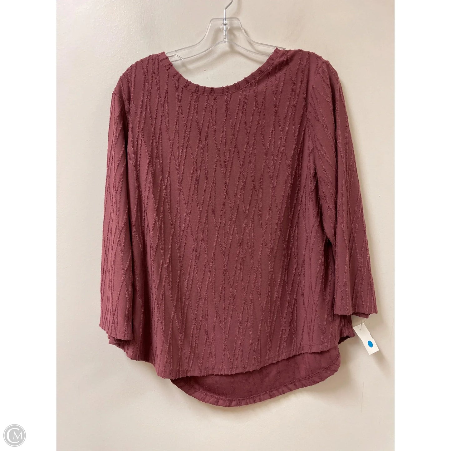 Top Long Sleeve By Simply Vera In Mauve, Size: Xl