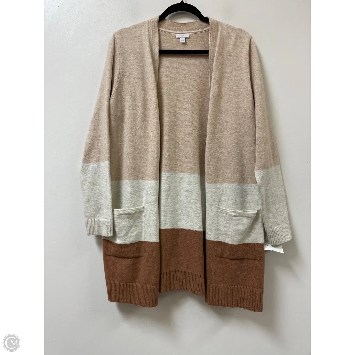 Sweater Cardigan By J. Jill In Cream, Size: M