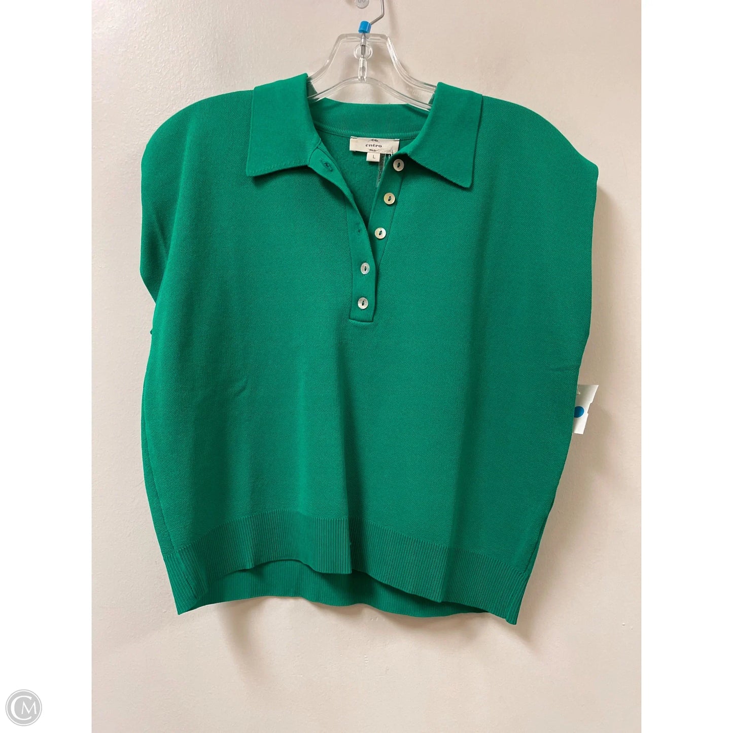 Top Sleeveless By Entro In Green, Size: L