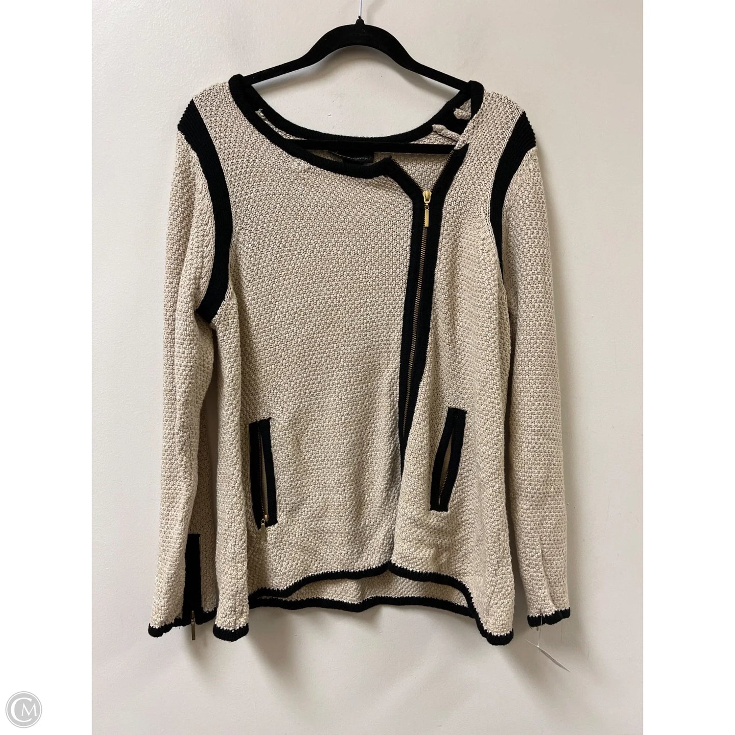 Sweater Cardigan By Lane Bryant In Cream, Size: 1x