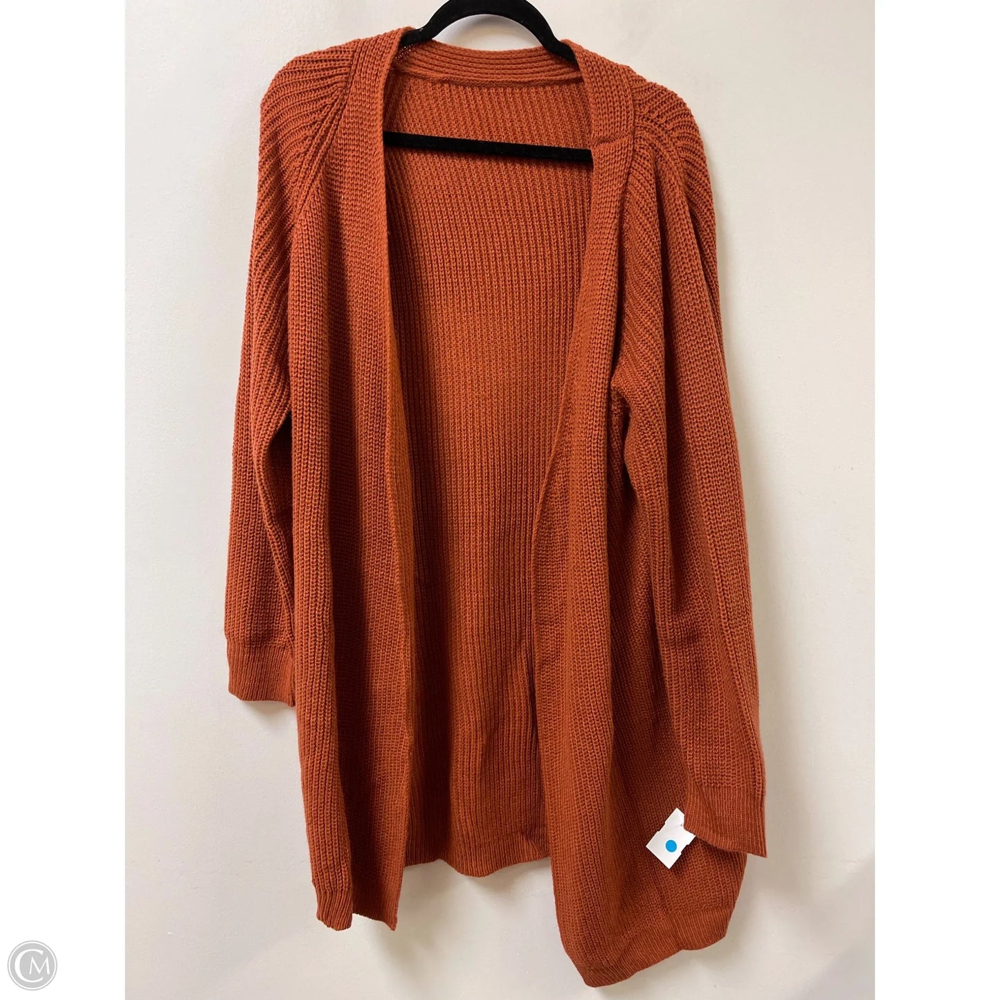 Sweater Cardigan By Shein In Orange, Size: 2x