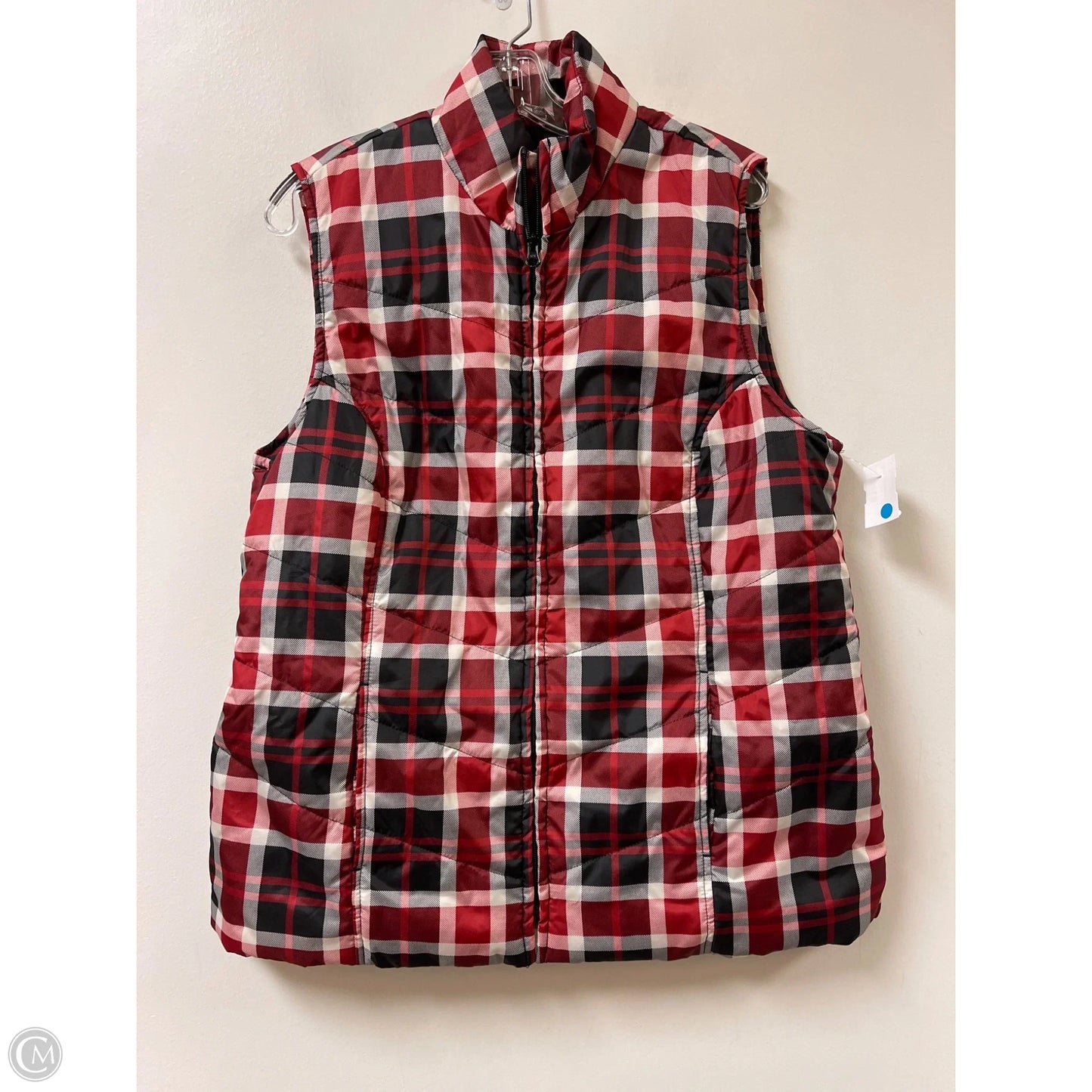Vest Puffer & Quilted By Kim Rogers In Red, Size: Xl