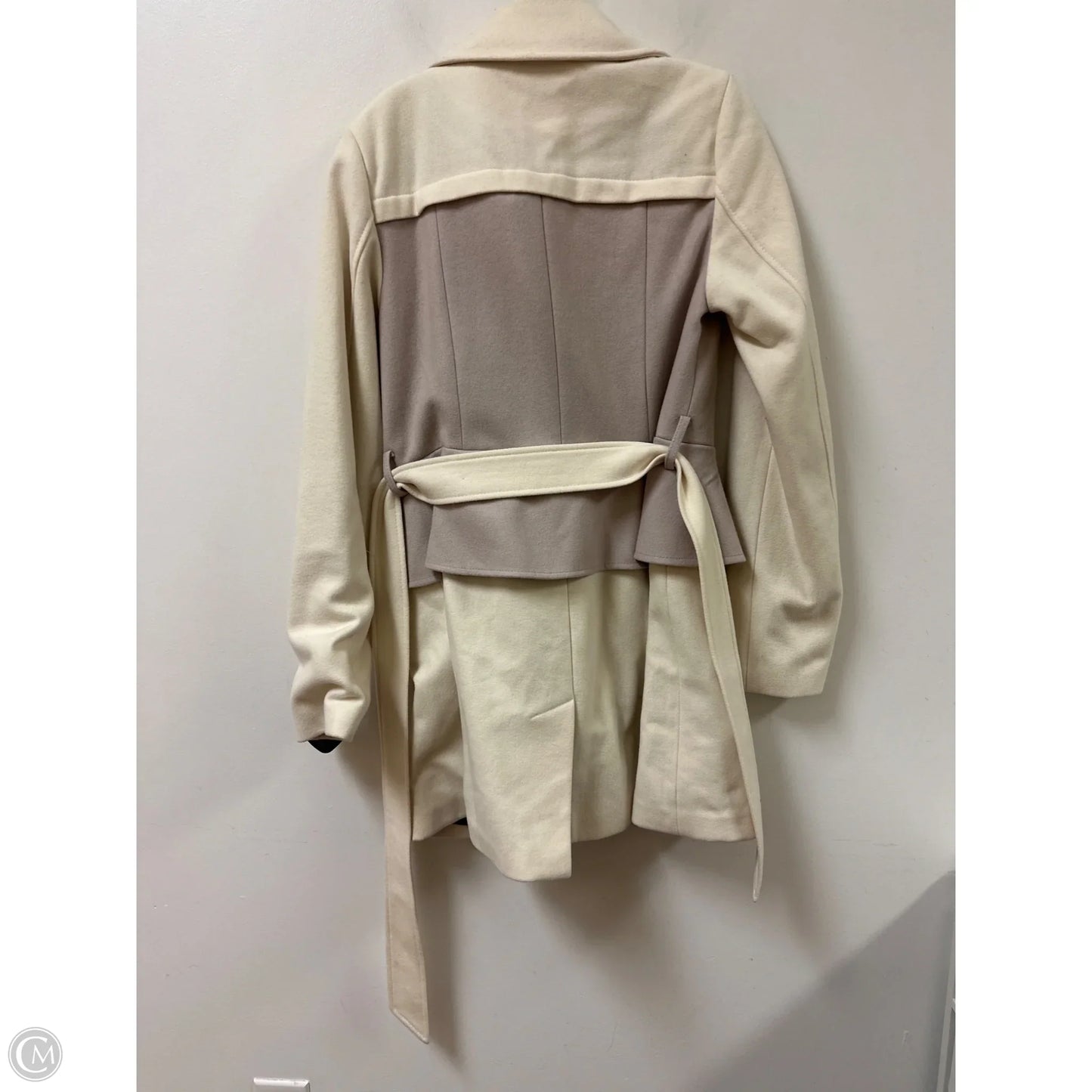 Coat Peacoat By Elevenses In Cream, Size: M