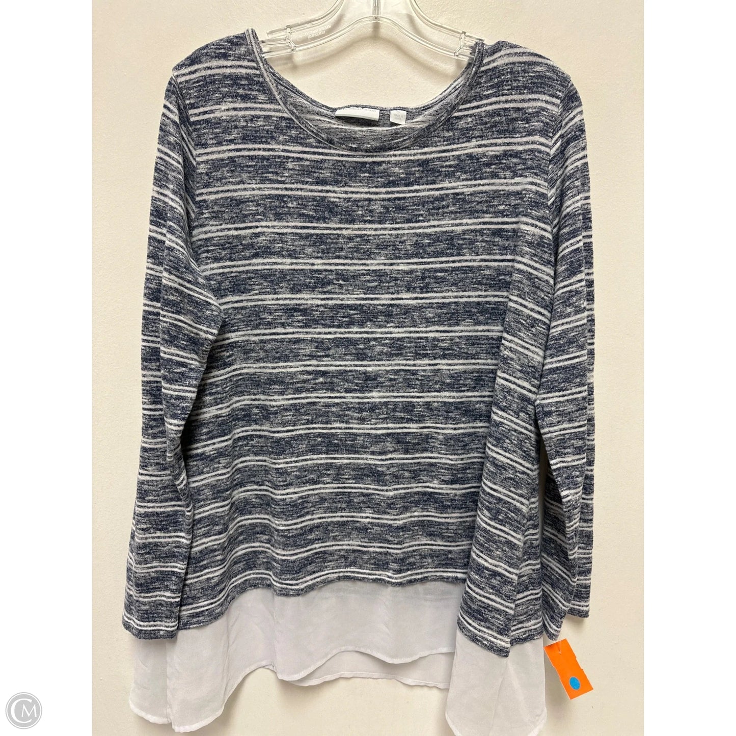 Top Long Sleeve By New York And Co In Blue, Size: Xl