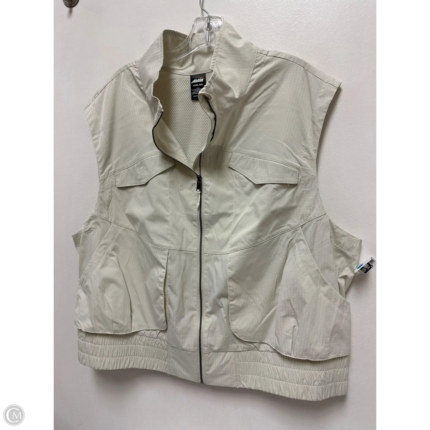 Athletic Jacket By Avia In Cream, Size: 3x