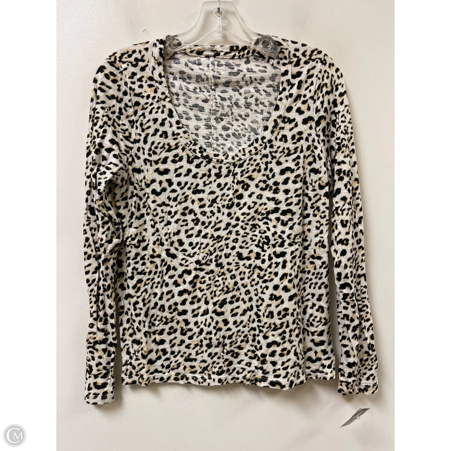 Top Long Sleeve Basic By Banana Republic In Animal Print, Size: M