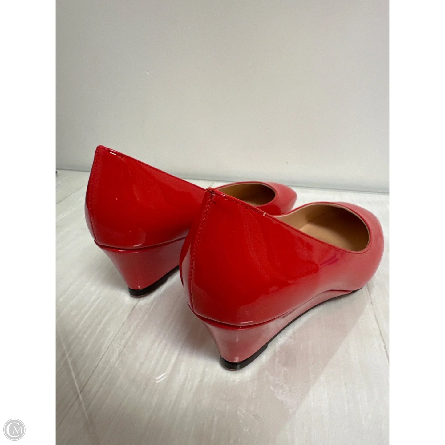 Shoes Heels Wedge By Clothes Mentor In Red, Size: 6.5